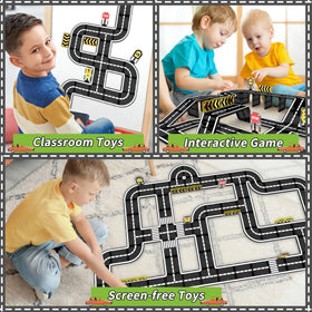 Goodtiles STEM-friendly play supports hand-eye coordination through building road networks.