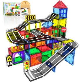 Goodtiles Magnetic Tiles City Roads prompt imaginative street layouts for creative play.