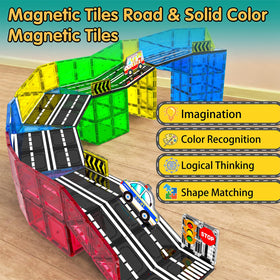 Goodtiles magnetic tiles colorful design encourage hands-on stacking and construction