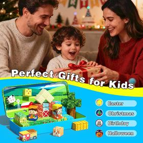 Goodtiles mini magnetic blocks kid hands building to encourage safe, imaginative play.