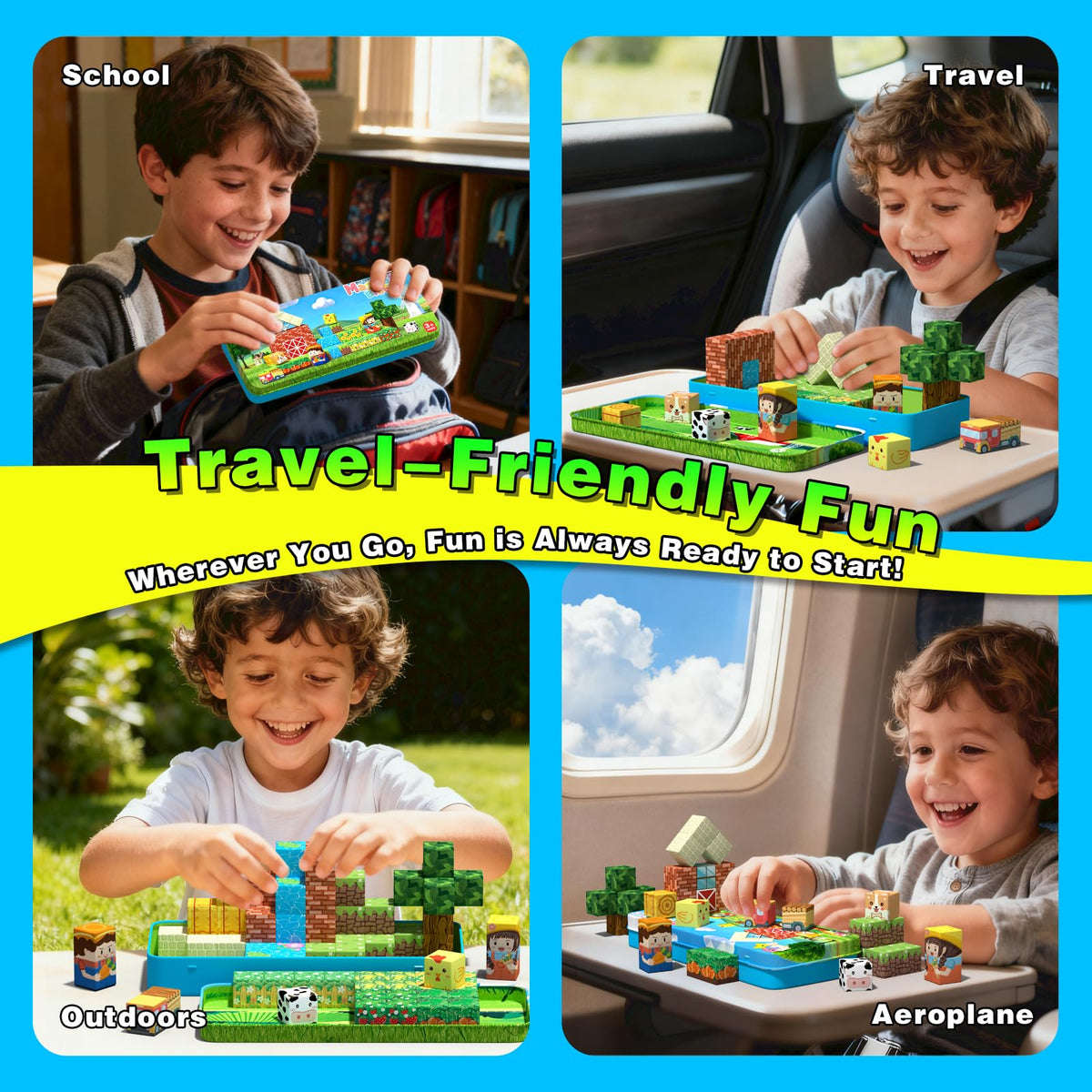 Goodtiles mini magnetic blocks portable iron box for easy storage and transport.