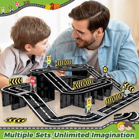 Goodtiles expansion set fosters independent exploration and imaginative racing scenes.