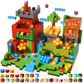 Goody King 200pcs magnetic blocks set for imaginative building and sensory exploration.
