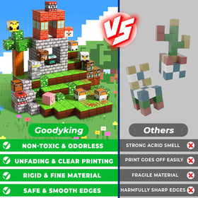 Goody King blocks highlighting fine motor development and hand-eye coordination during construction