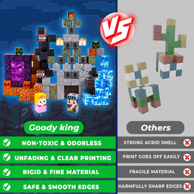 Goody King close-up of magnetic cubes highlighting strong magnets and durability