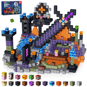 Goody King dark castle 150pcs front view shows vibrant magnetic blocks for playful creativity
