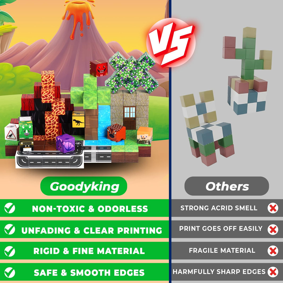 Dinosaur volcano theme inspires screen-free creative play.