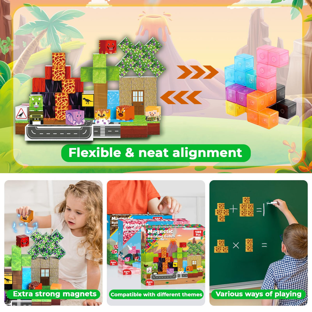 Durable ABS construction with strong magnets supports safe play.