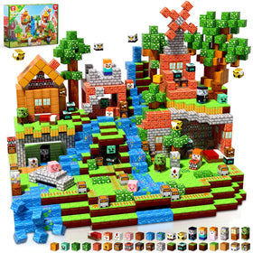 Goody King forest magnetic blocks arranged vividly to boost imaginative play and spatial skills