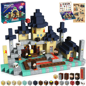 Goody King magnetic blocks: 100 colorful cubes for creative building and STEM learning