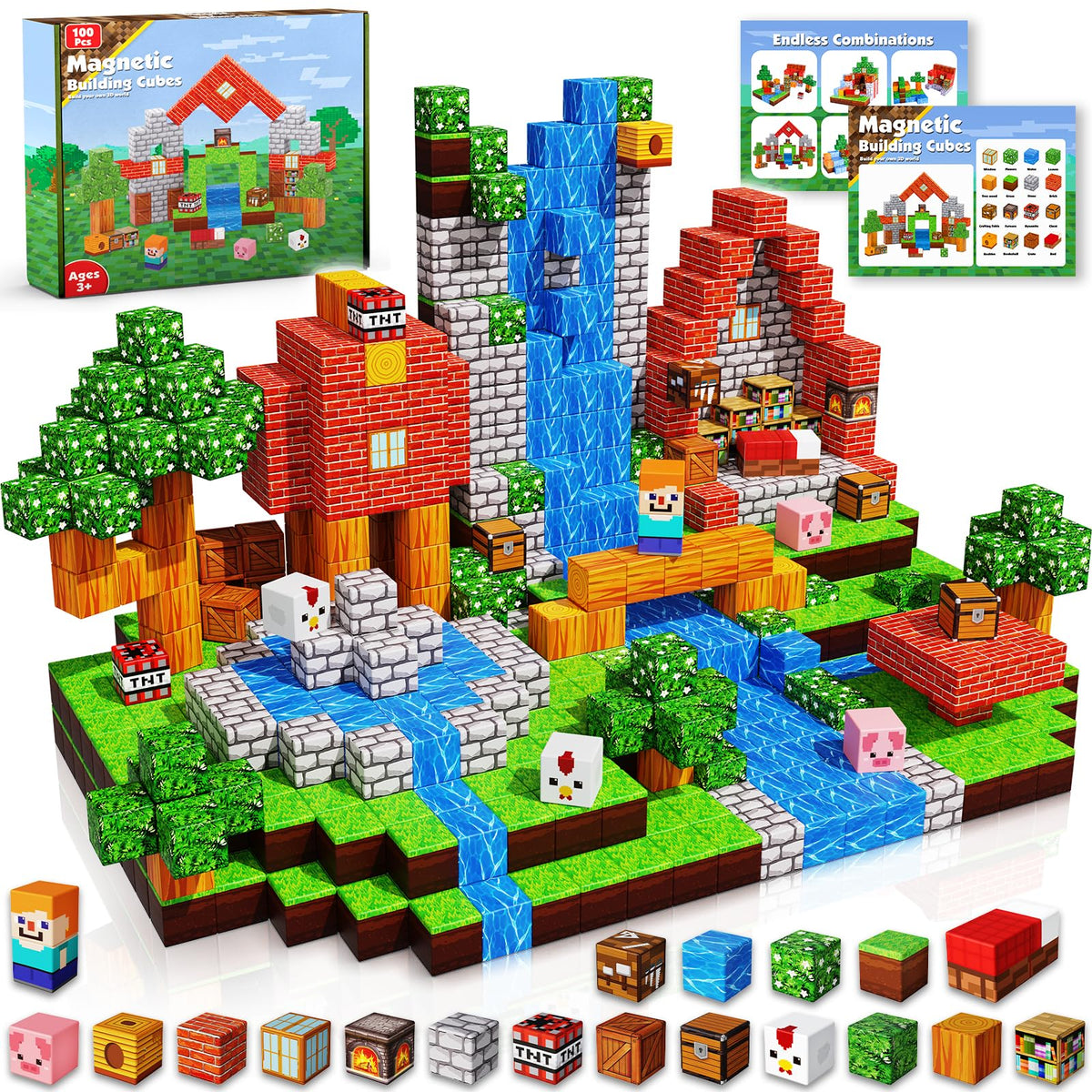 Goody King Magnetic Blocks cubes: durable 2cm units spark imaginative play