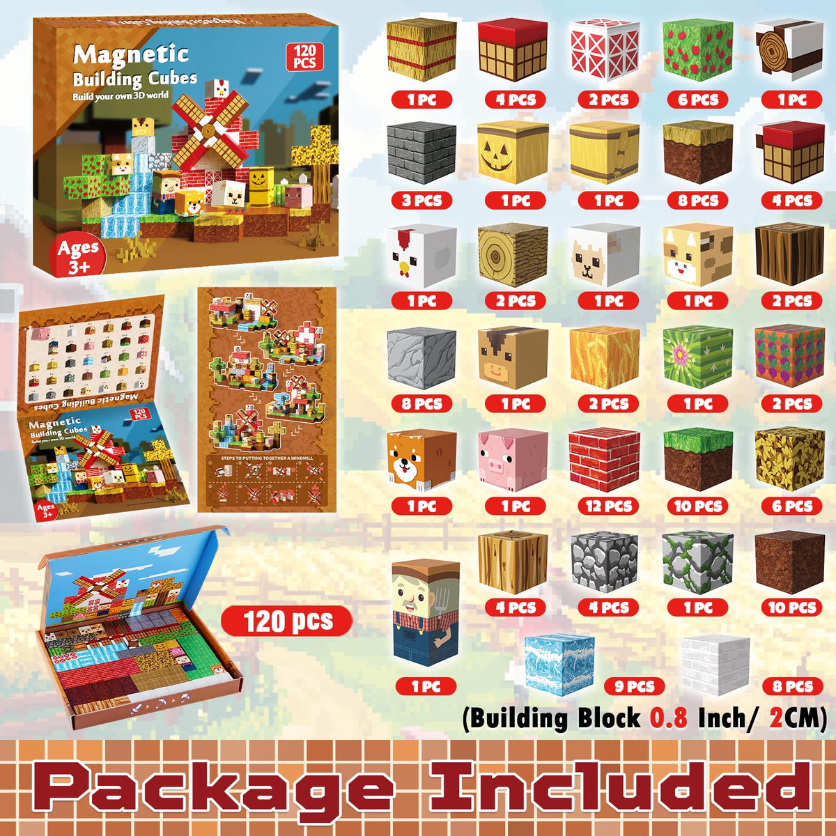 Goody King magnetic blocks with 21 designs for endless construction possibilities