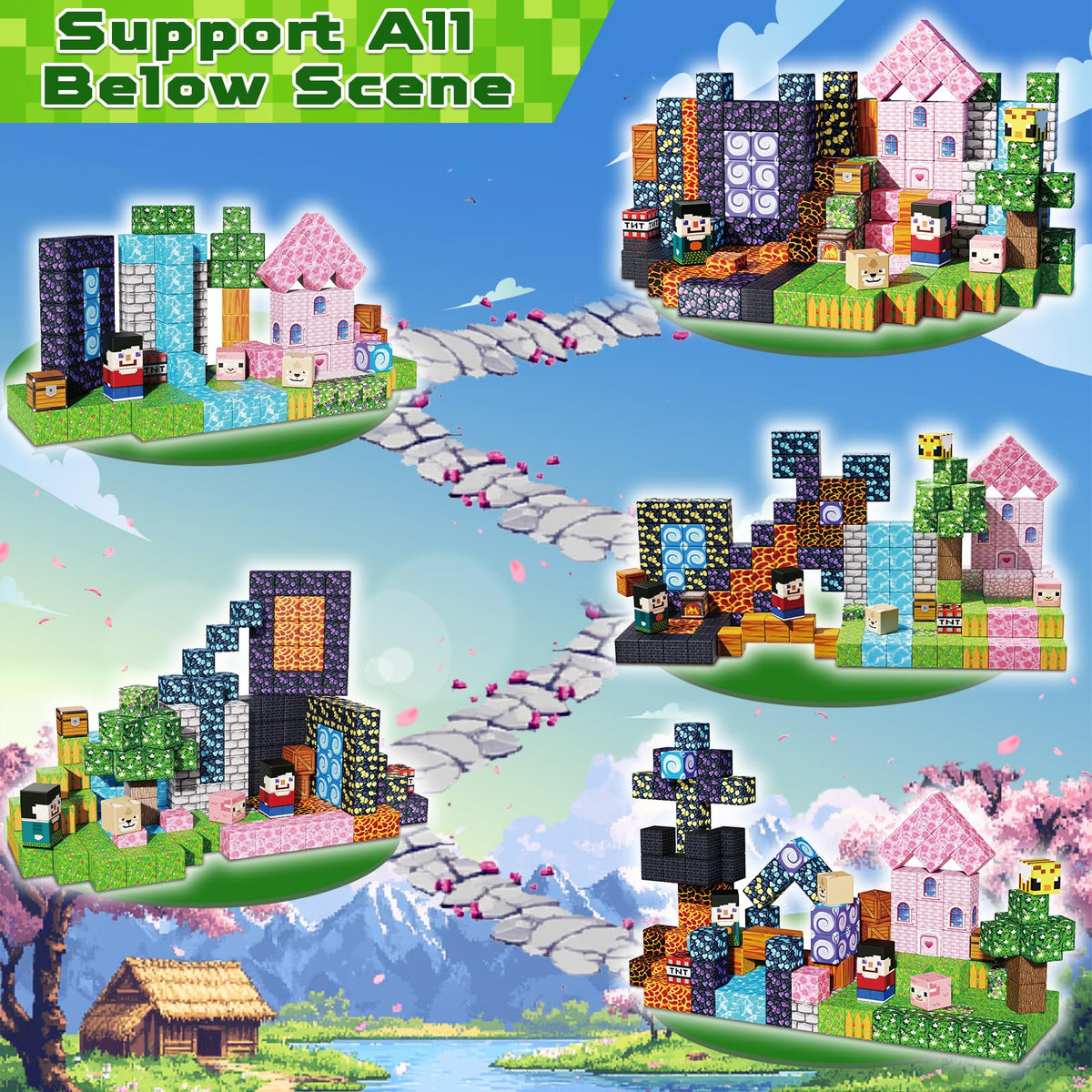 Goody King magnetic blocks close-up showing eight magnets for sturdy builds