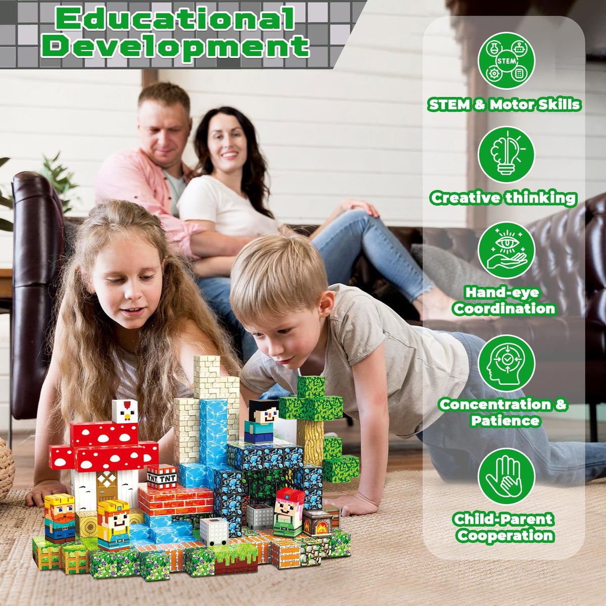 Goody King magnetic blocks hands-on construction for versatile designs.