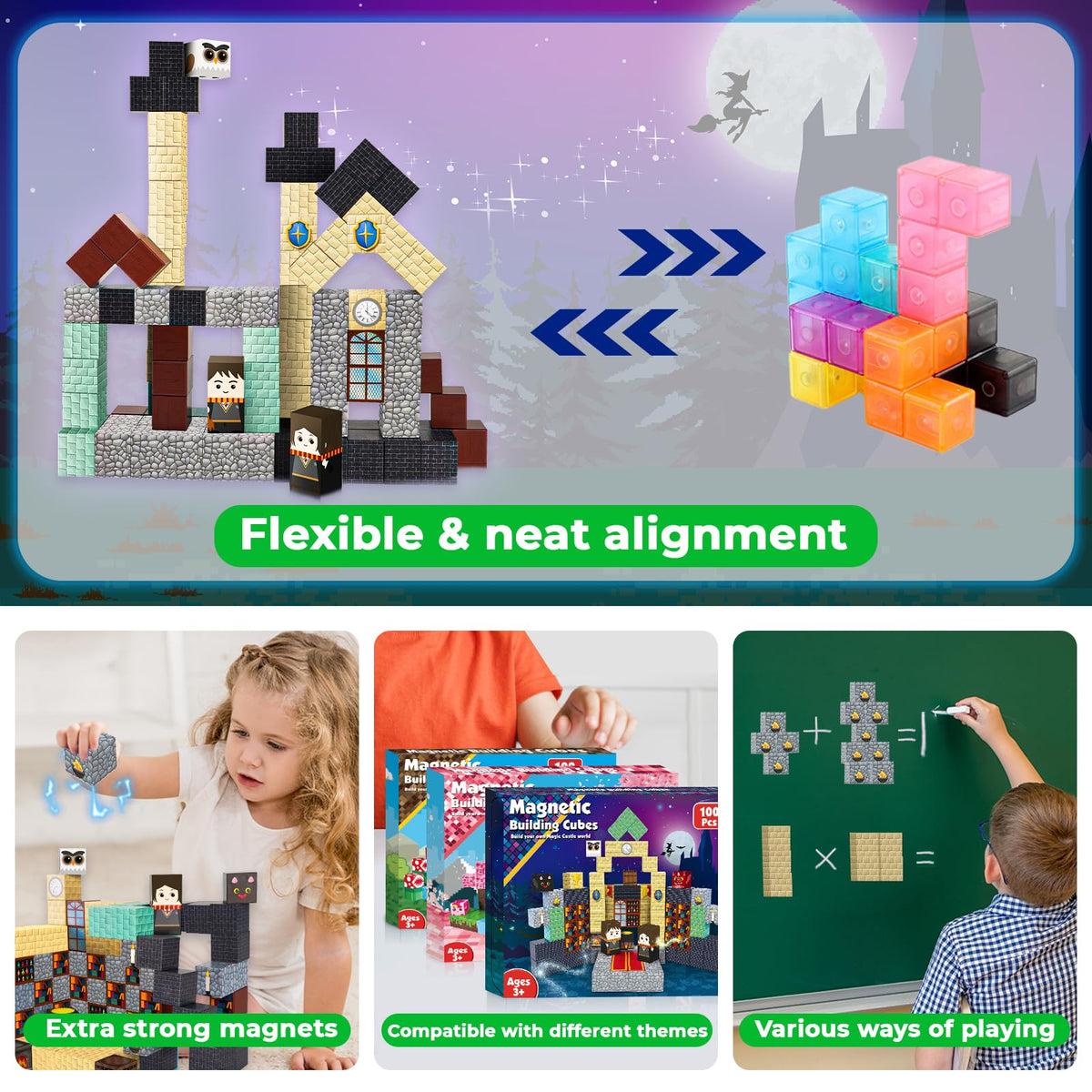 Goody King magnetic blocks portable storage kit for on-the-go play