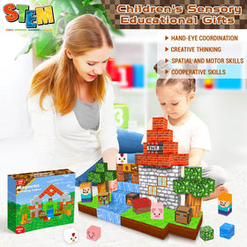 Goody King Magnetic Blocks sensory tiles: tactile exploration supports fine motor skills