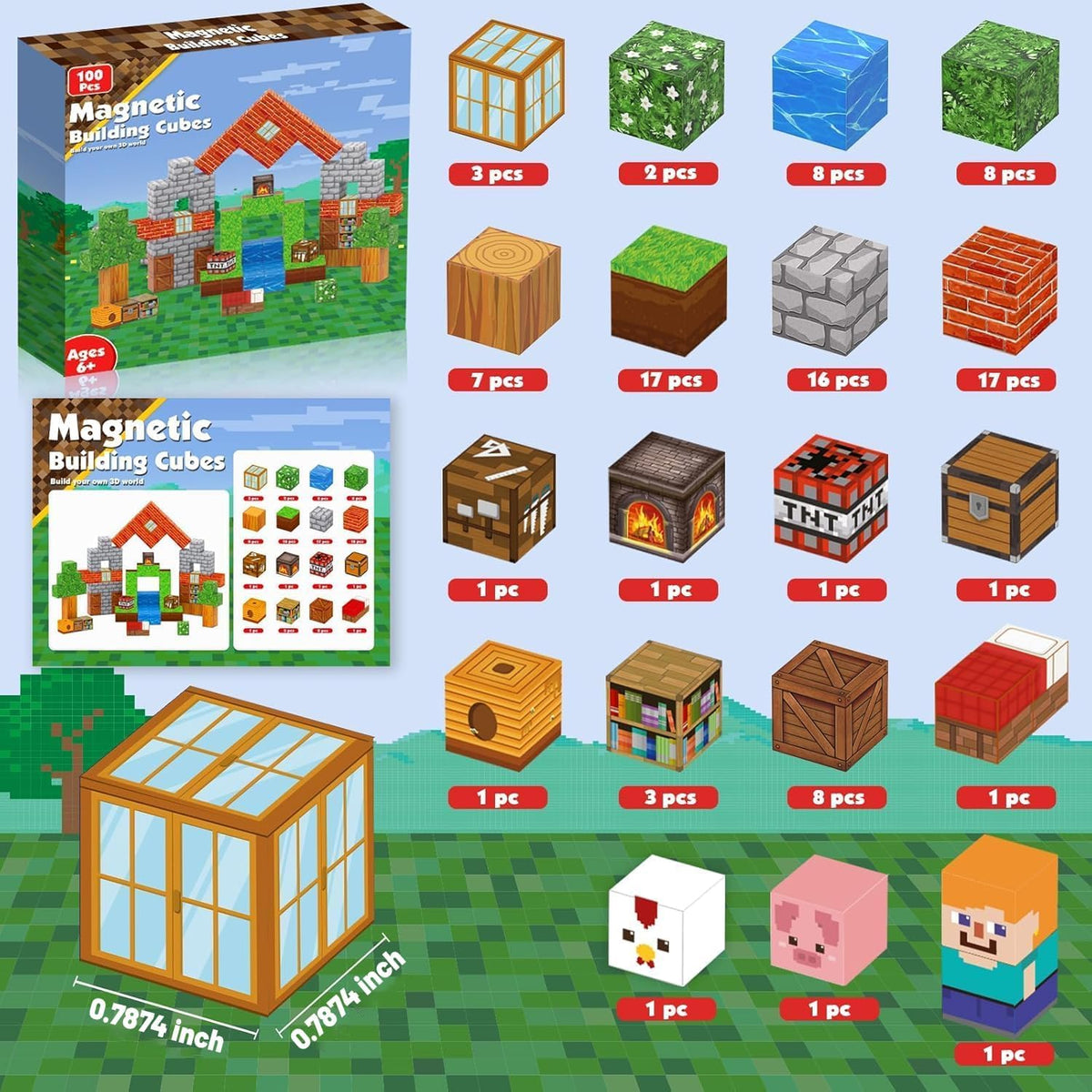 Goody King Magnetic Blocks magnets: strong connections help stable tall structures