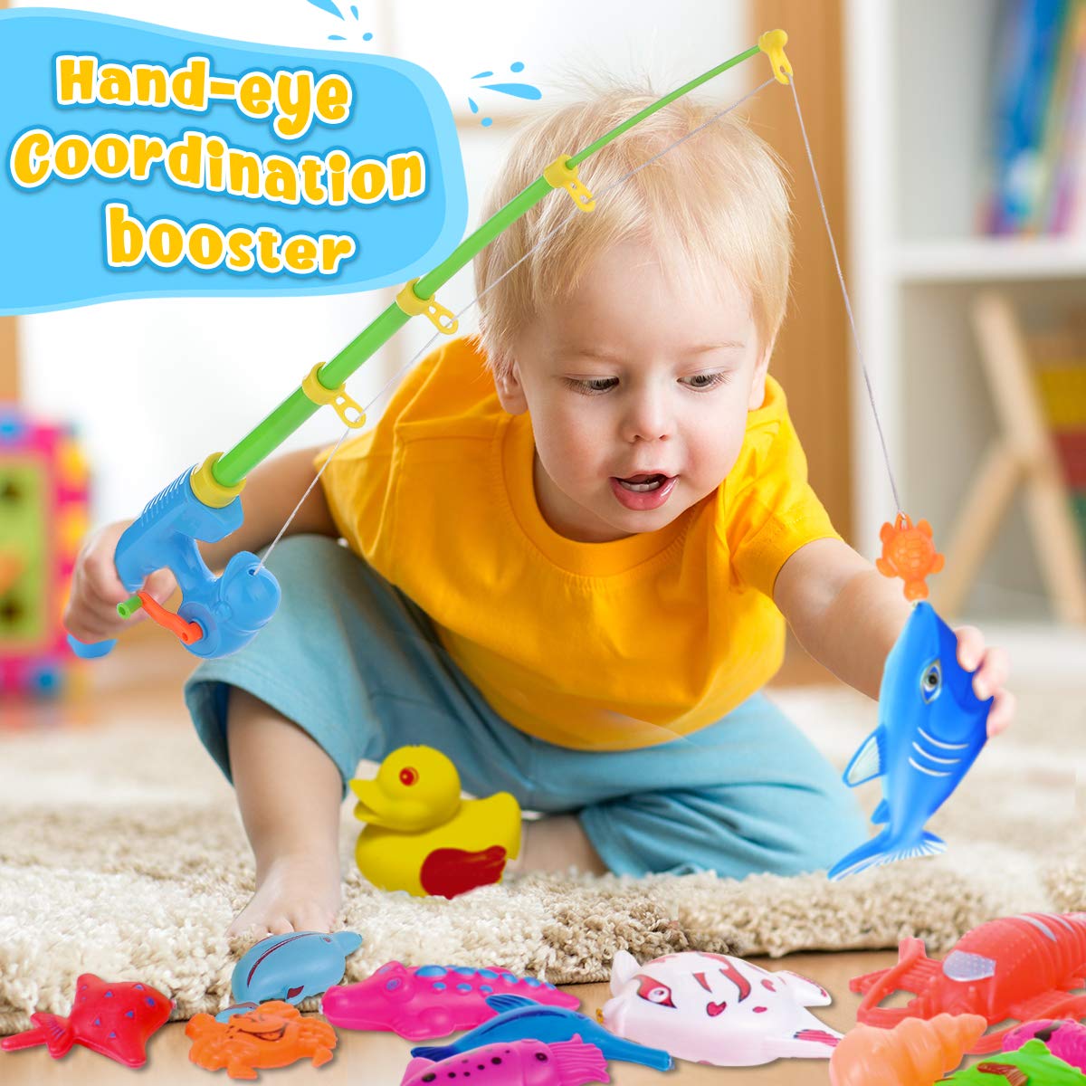 Goody King Magnetic Fishing Game sea-creatures 30 varieties for colorful exploration and imagination.