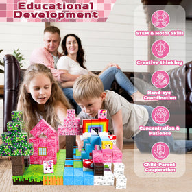 Goody King unicorn blocks support family STEM activities and cooperative play.