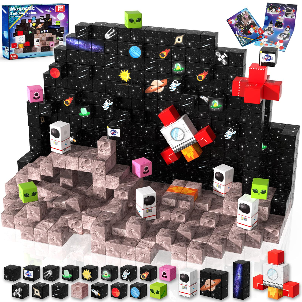 Goody King space rocket blocks packaged for easy gifting and play