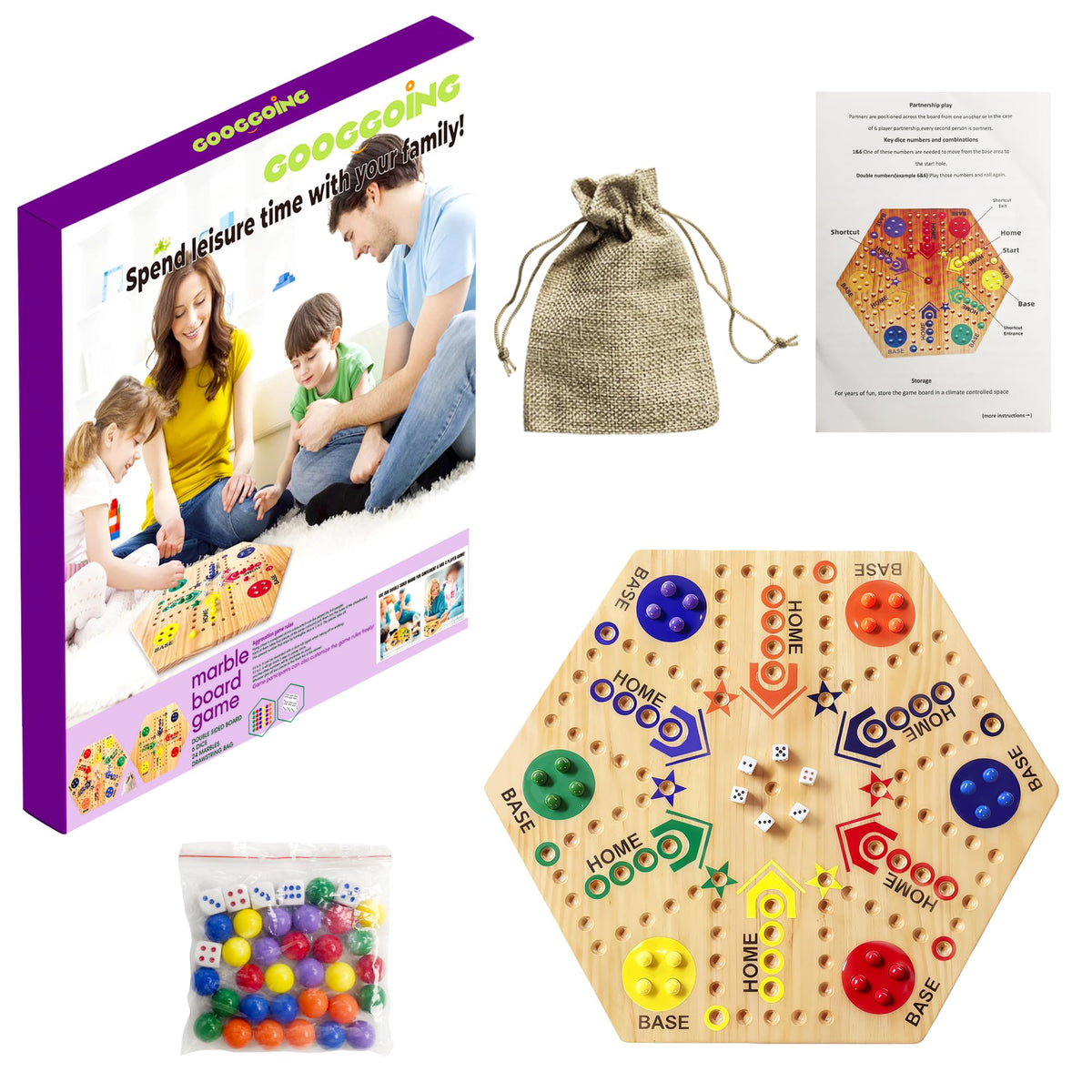Googgoing hardwood construction delivers durable, lasting family fun.
