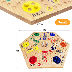 Googgoing marble game includes 24 colored marbles for bright, engaging play.