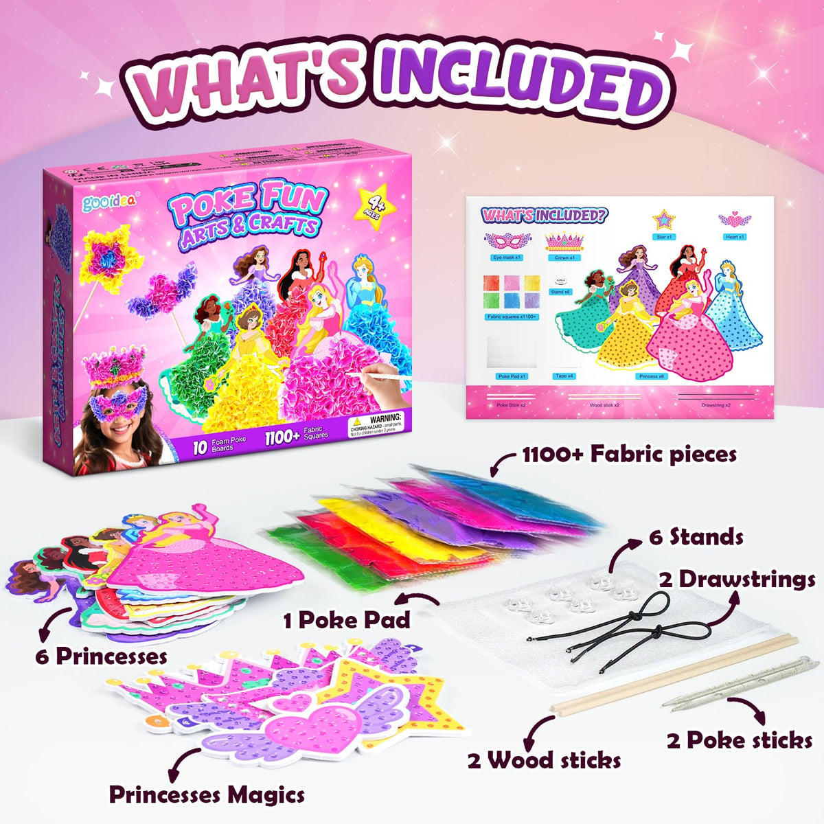 Gooidea colorful fabric squares pack for fluffy textured art