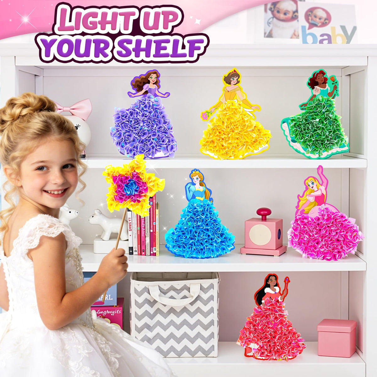 Gooidea display stands showcase finished princess artworks