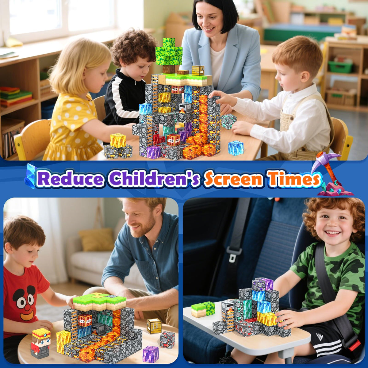 Gooidea Magnetic Blocks ultrasonic-welded construction supports durable, safe play