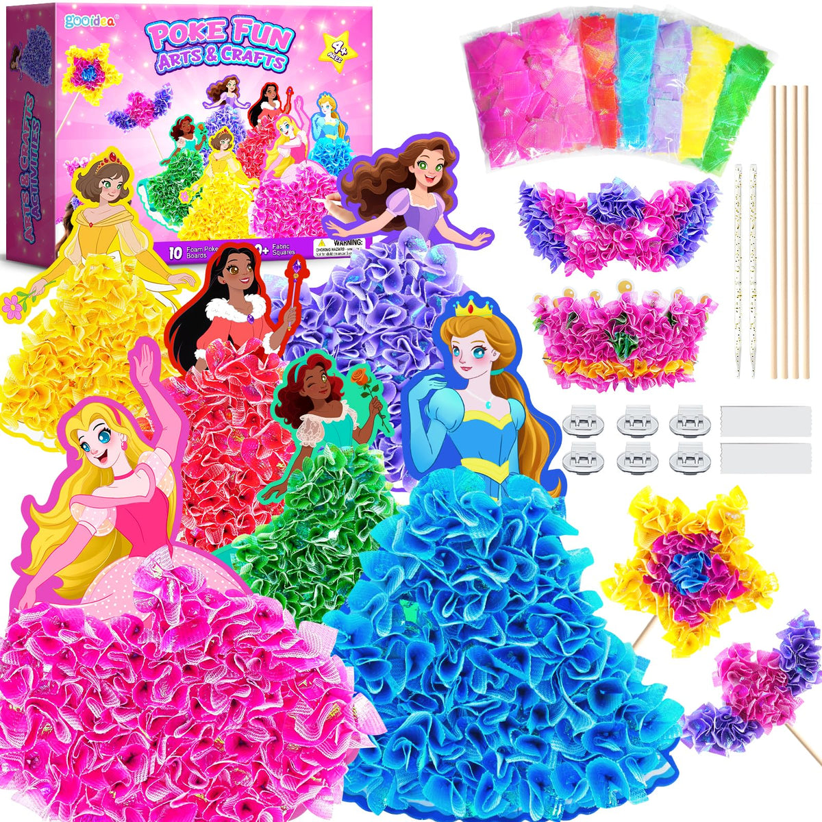 Gooidea princess poke art kit crown for pretend play and display