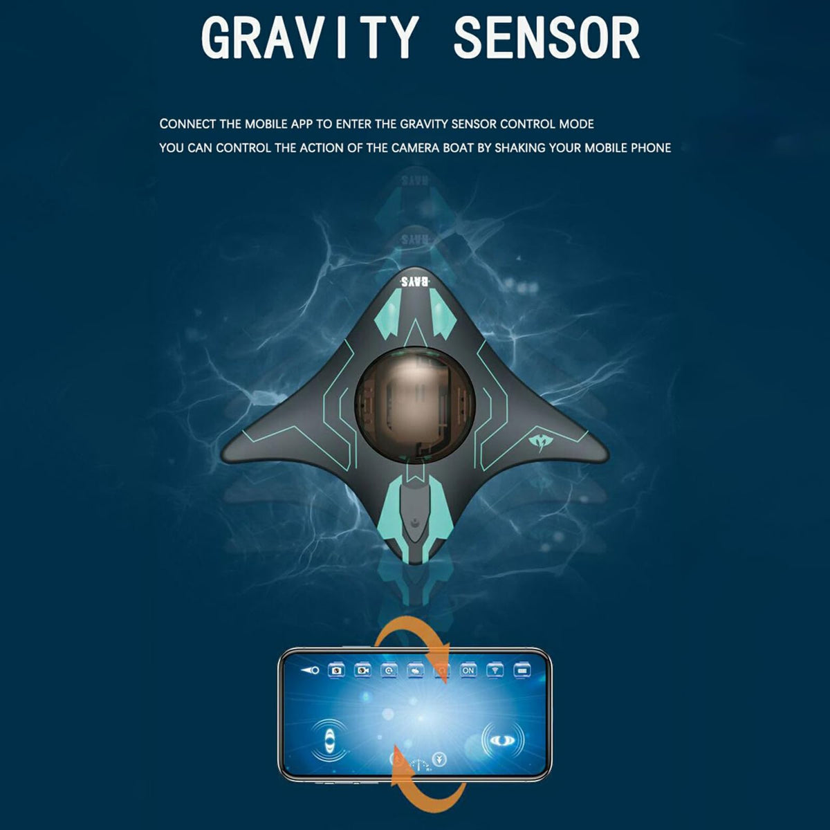 GoolRC gravity-sensor control lets you move by tilting your phone.