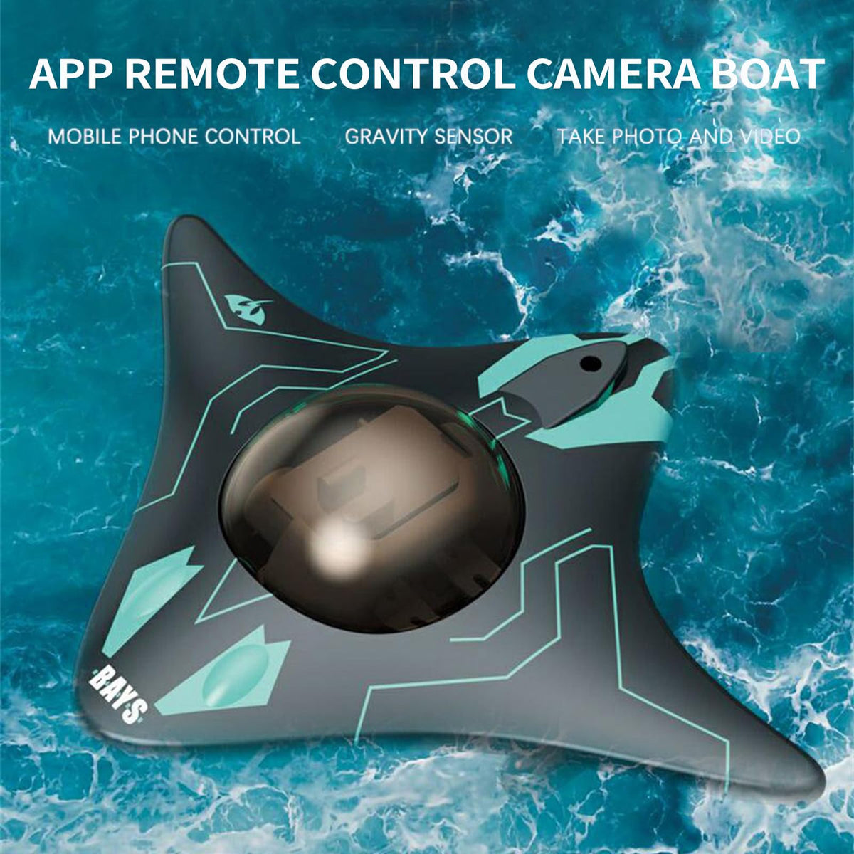 GoolRC RC boat with 6CH remote control for precise steering.
