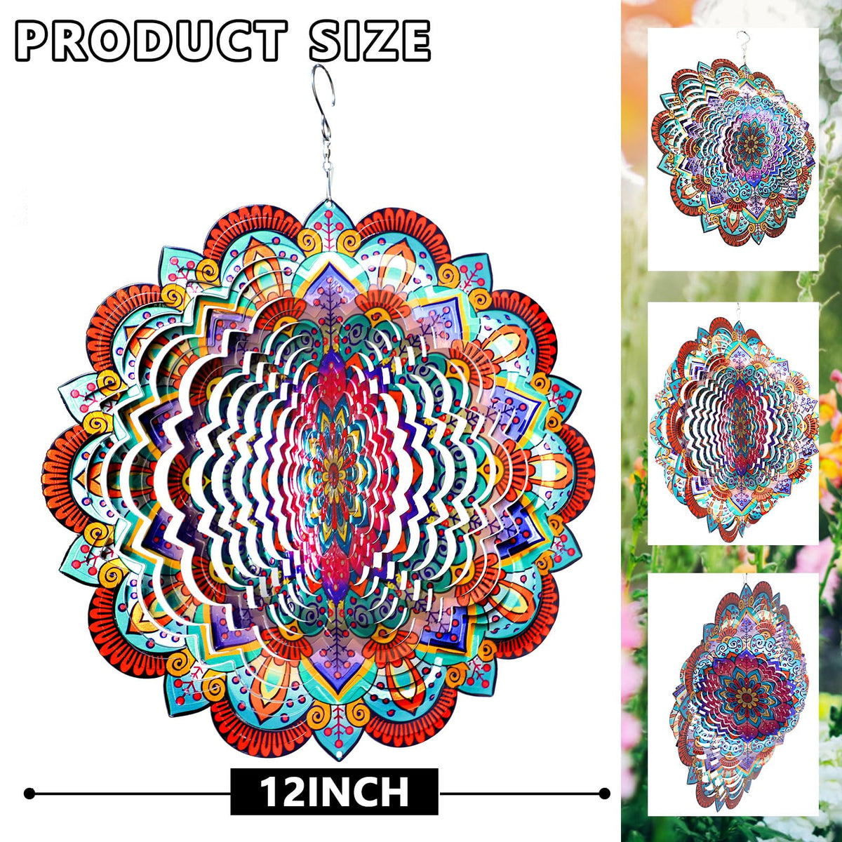 Goolyrusim wind spinner outdoor garden display enhances curb appeal.