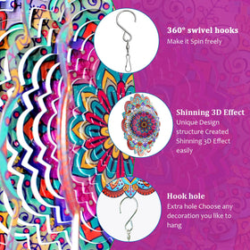 Goolyrusim wind spinner with UV coating keeps colors vibrant over time.