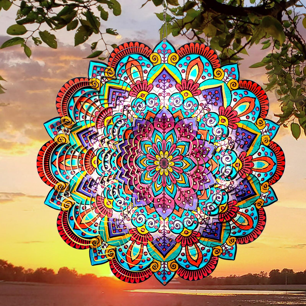 Goolyrusim wind spinner zen garden use promotes calm ambiance.