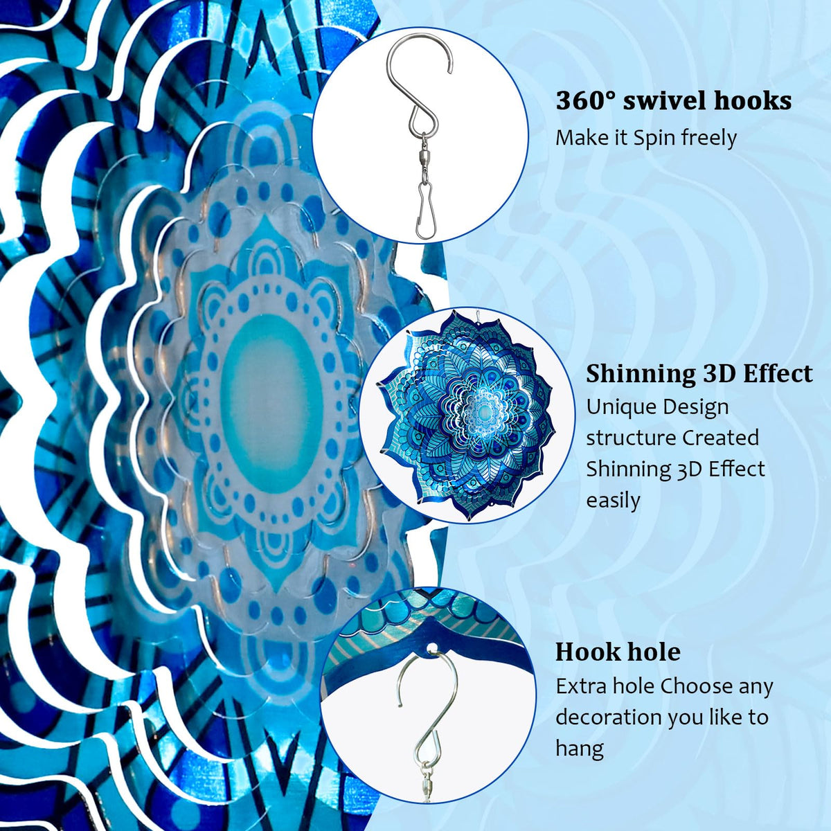 GOOLLYRUSIM zen-inspired wind spinner promotes relaxation and mindful ambiance