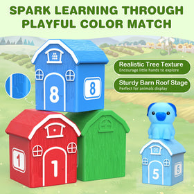 GooMags Montessori farm train barn 5 fosters early math confidence during playtime