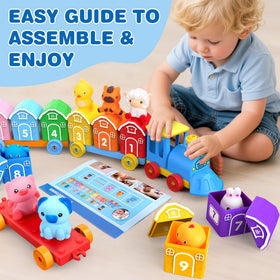 GooMags Montessori farm train puppets enhance imaginative play and language