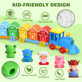 GooMags Montessori farm train stickers personalize sets and spark creativity