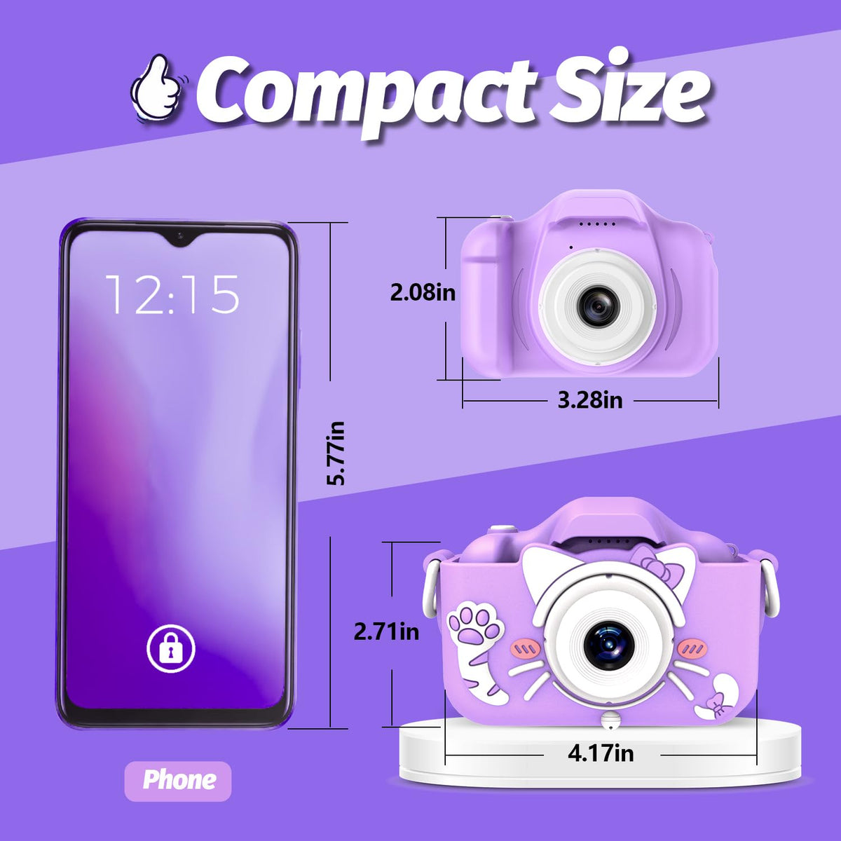 Goopow Kids Camera 2.0 inch LCD display for clear viewing