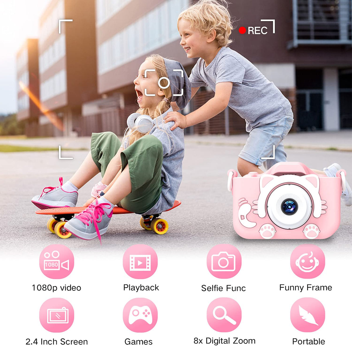 Goopow camera with a 2.0 inch LCD screen for easy viewing and framing.