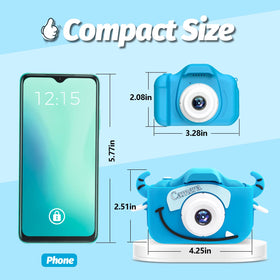 Goopow Kids Camera back view shows soft cover design