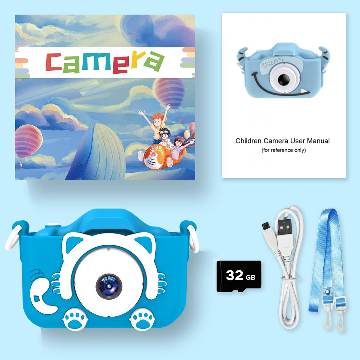 Goopow Kids Camera scene modes and play features for creative fun