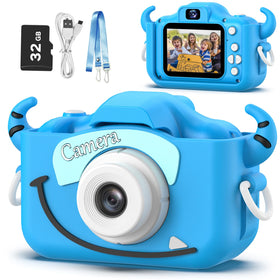 Goopow Kids Camera front view with easy grip for selfies