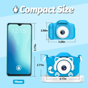 Goopow Kids Camera screen close-up highlighting bright 2.0 inch LCD