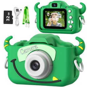 Goopow kids camera with soft cartoon cover for kid-friendly play.