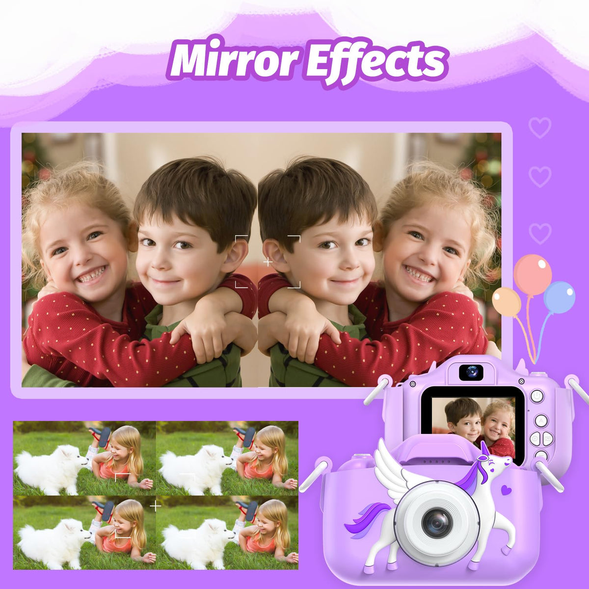 Goopow Kids Selfie Camera 32GB card included boosts storage for adventures.