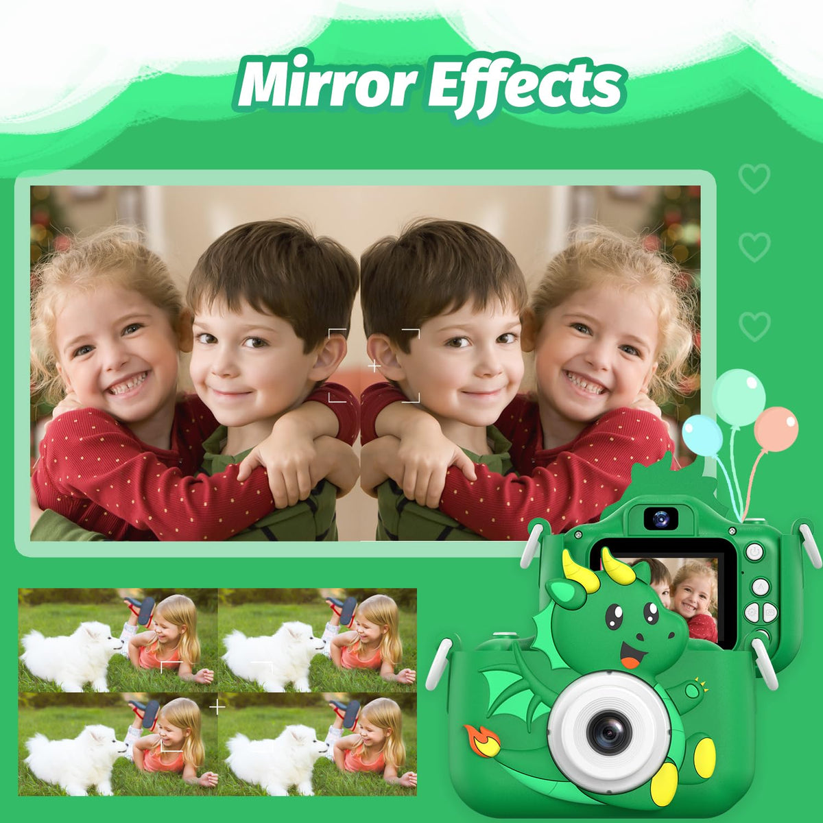 Goopow Kids Selfie Camera 32GB SD card included for immediate storage