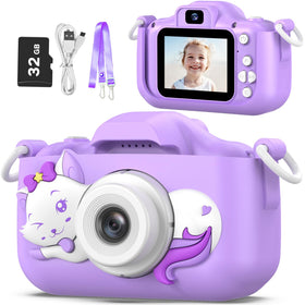 Goopow Kids Selfie Camera with dinosaur cover for safe outdoor photos
