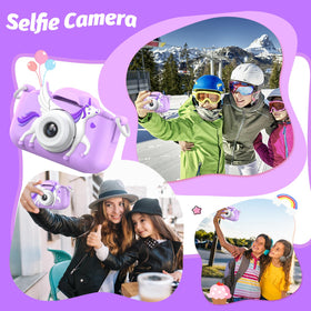 Goopow Kids Selfie Camera compact shell fit for small hands and travel.